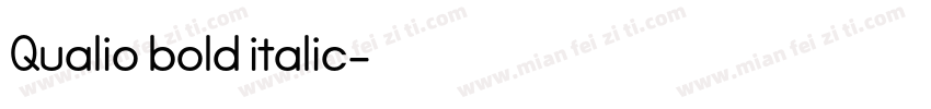 Qualio bold italic字体转换